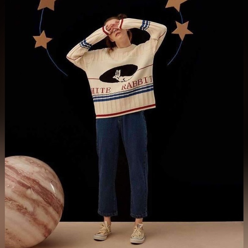 Kina & Tam White Rabbit Pullover